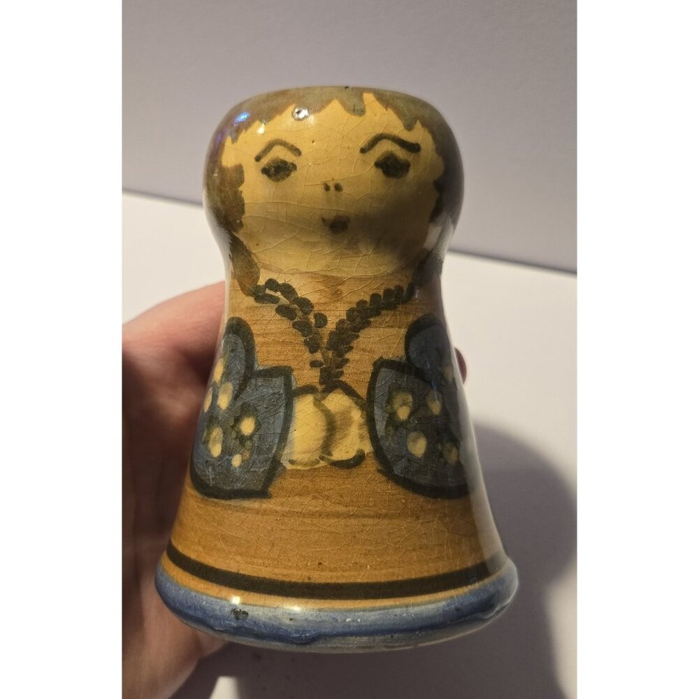 Puente del Arzobispo Hand-Painted Pottery– Spanish Folk Art Lady Vase
